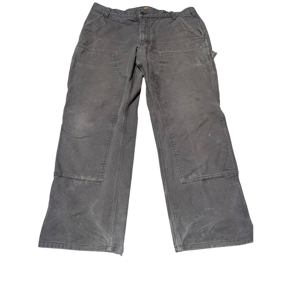 Carhartt Pants Women 38x30 Black Double Knee Carpenter Workwear Utility